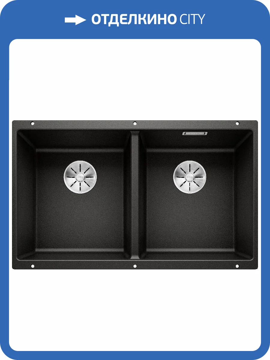 Мойка кухонная Blanco Subline 350/350-U 525987 черный фото 7