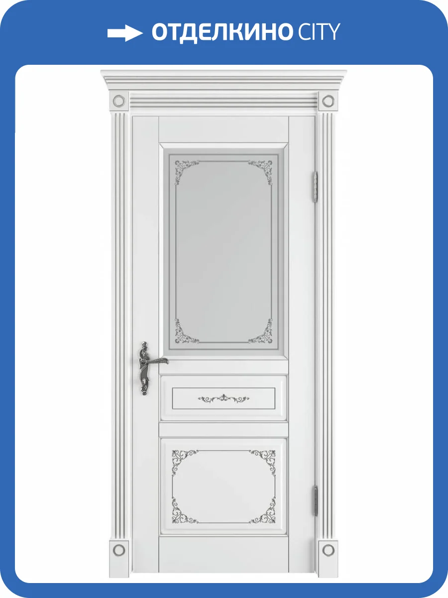 Межкомнатная дверь Владимирская Фабрика Дверей Afina Polar PS стекло Art Cloud 800x2000 фото 2