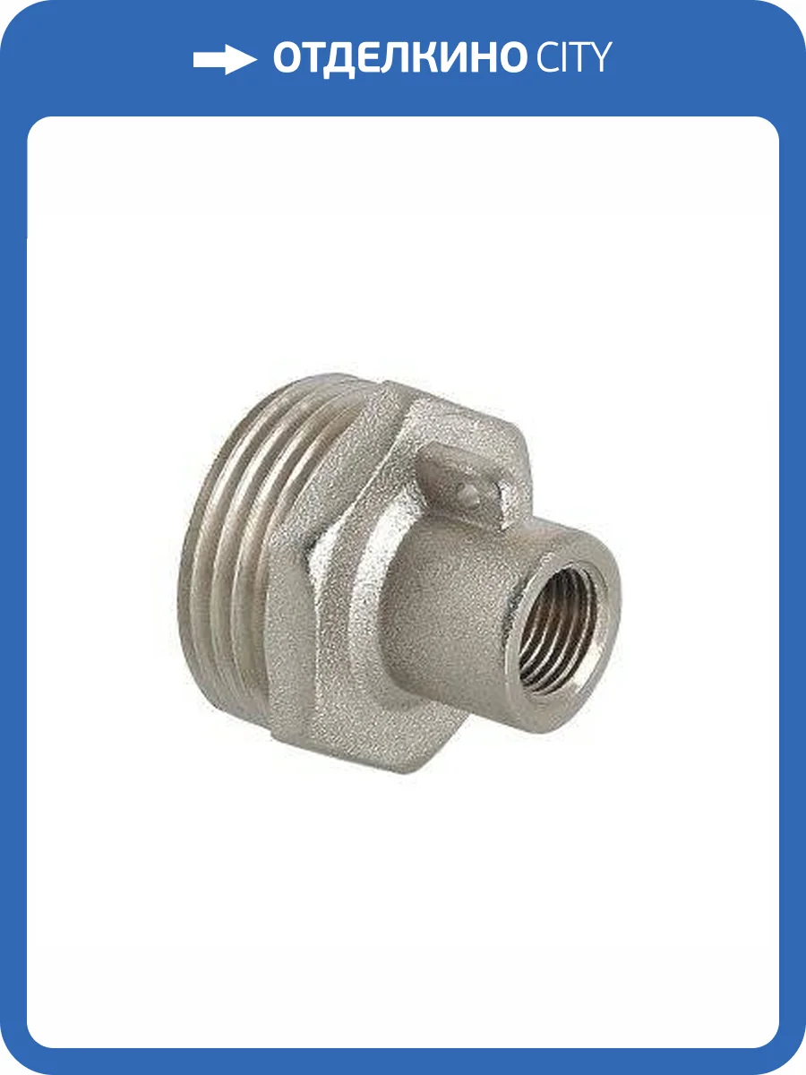 Переходник для подключения датчика температуры VALTEC M10 х 1 внутренняя-наружная резьба, никелированная латунь фото 9