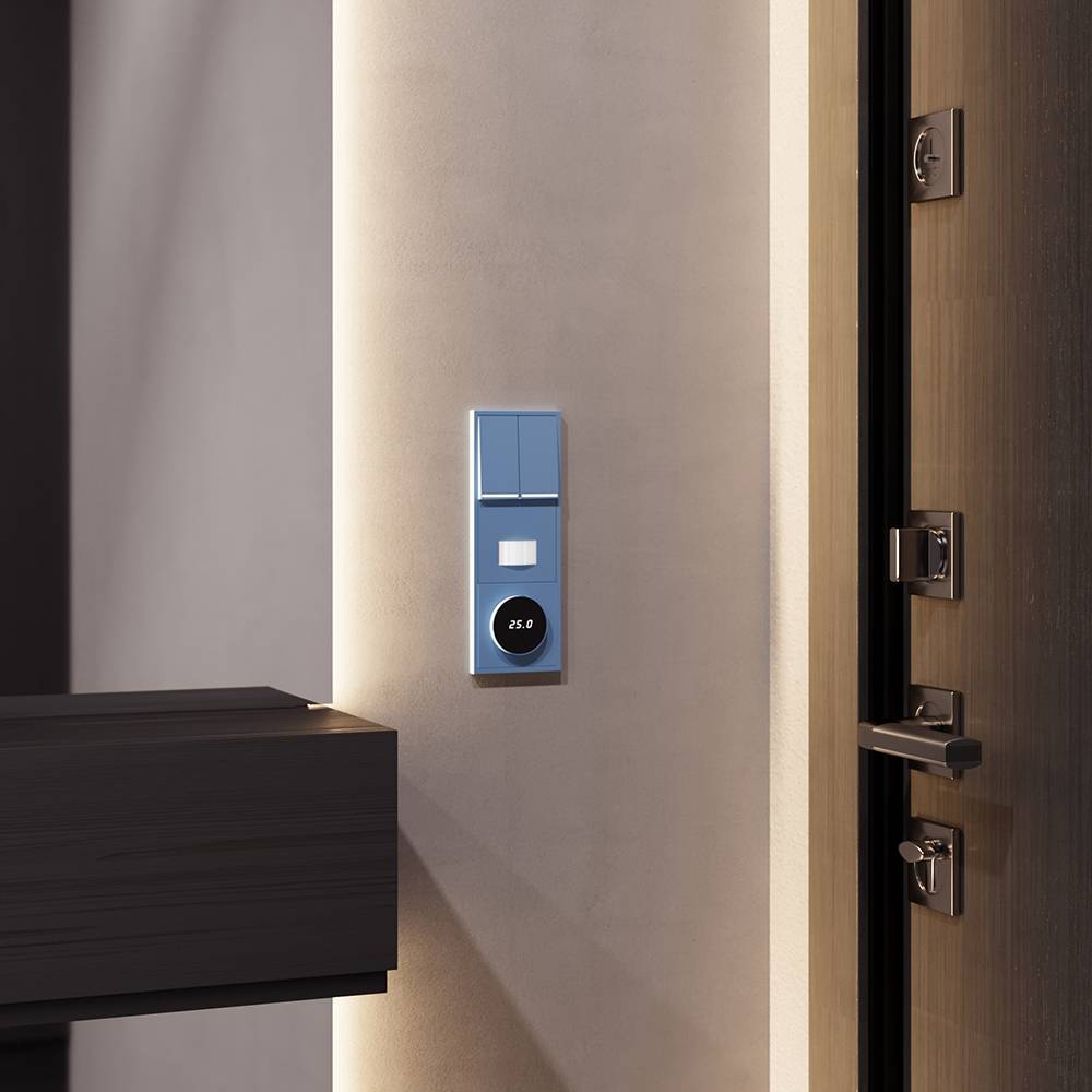 Клавиши для 2-клавишного выключателя с подсветкой Voltum S70 VLS000415 деним фото 5