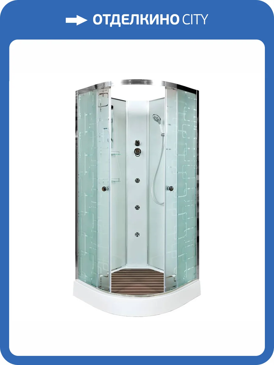 Душевая кабина AvaCan EM1590NGM с гидромассажем, 90x90x210 фото 14