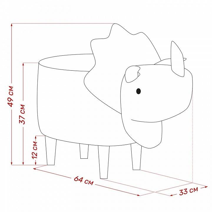 Пуф Leset Dino 2500000189968 Зеленый V43/Белый V01 фото 8