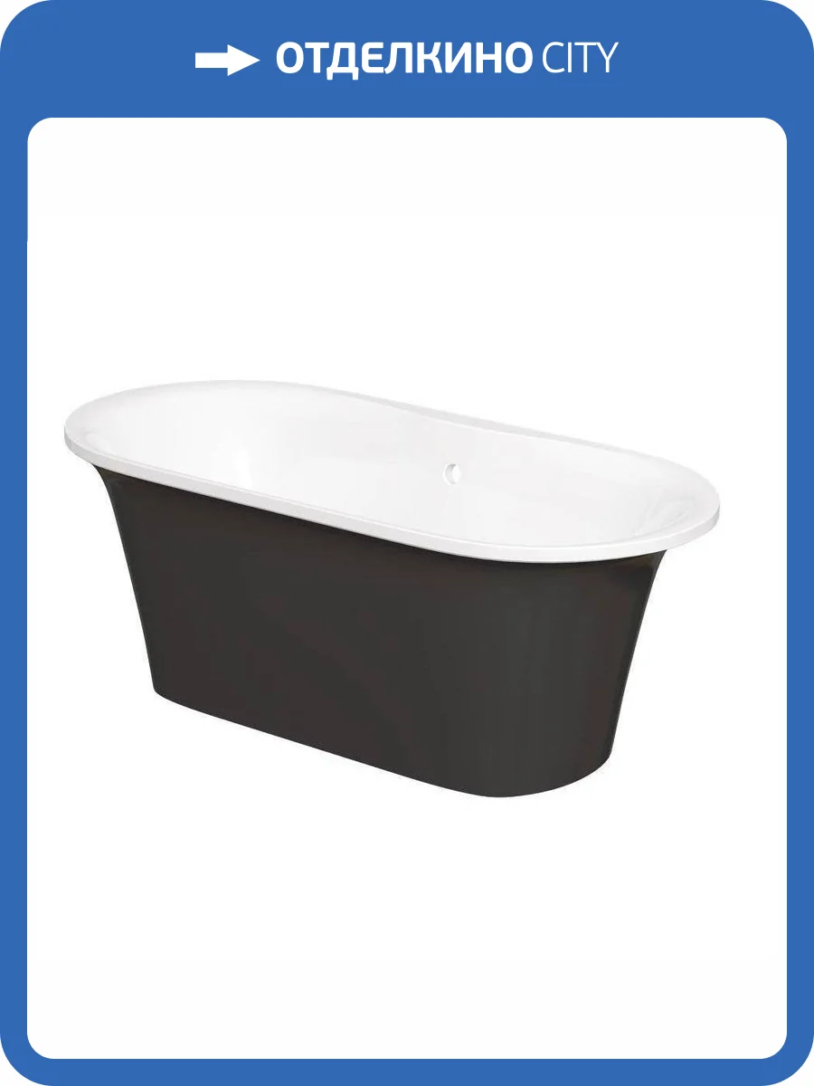 Ванна из искусственного камня Creto Aurora 8-1113 170x80 черная фото 9