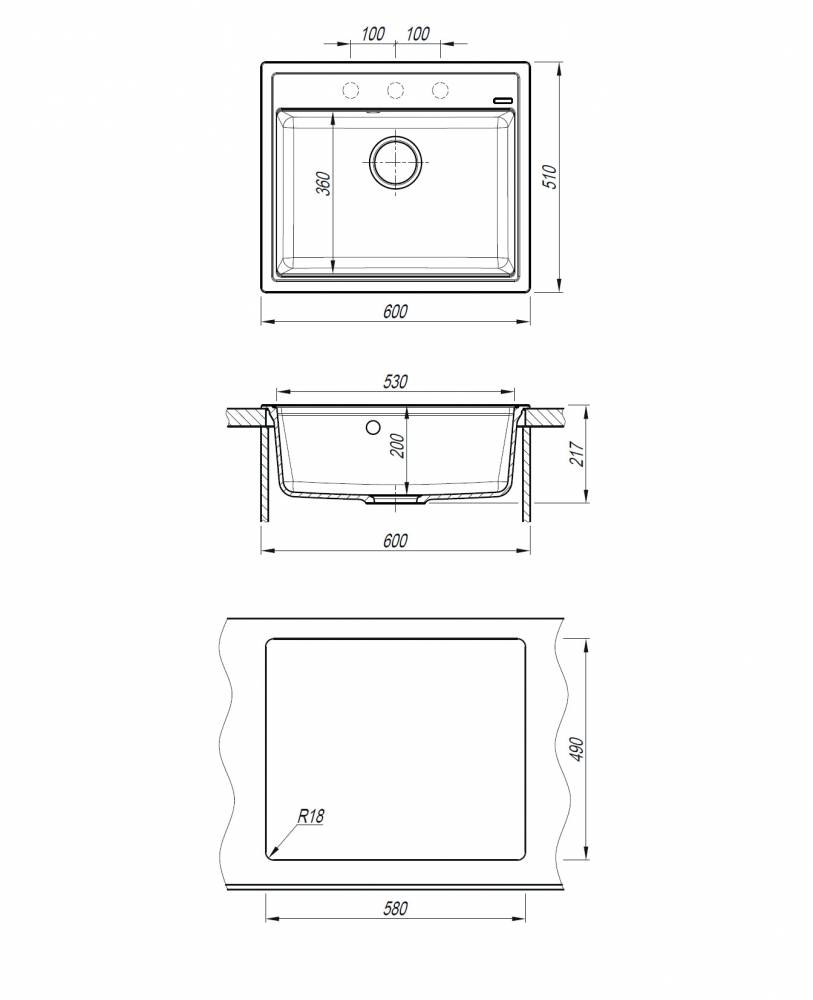 Мойка кухонная Abber Quarz AQ2902S песочный, 51x60 фото 13