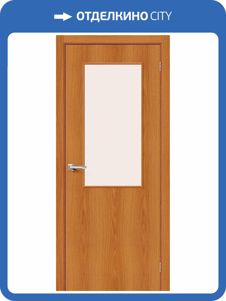 Межкомнатная дверь Bravo Гост-7 полотно Л-12 (МиланОрех), стекло Magic Fog 400x2000 фото 2