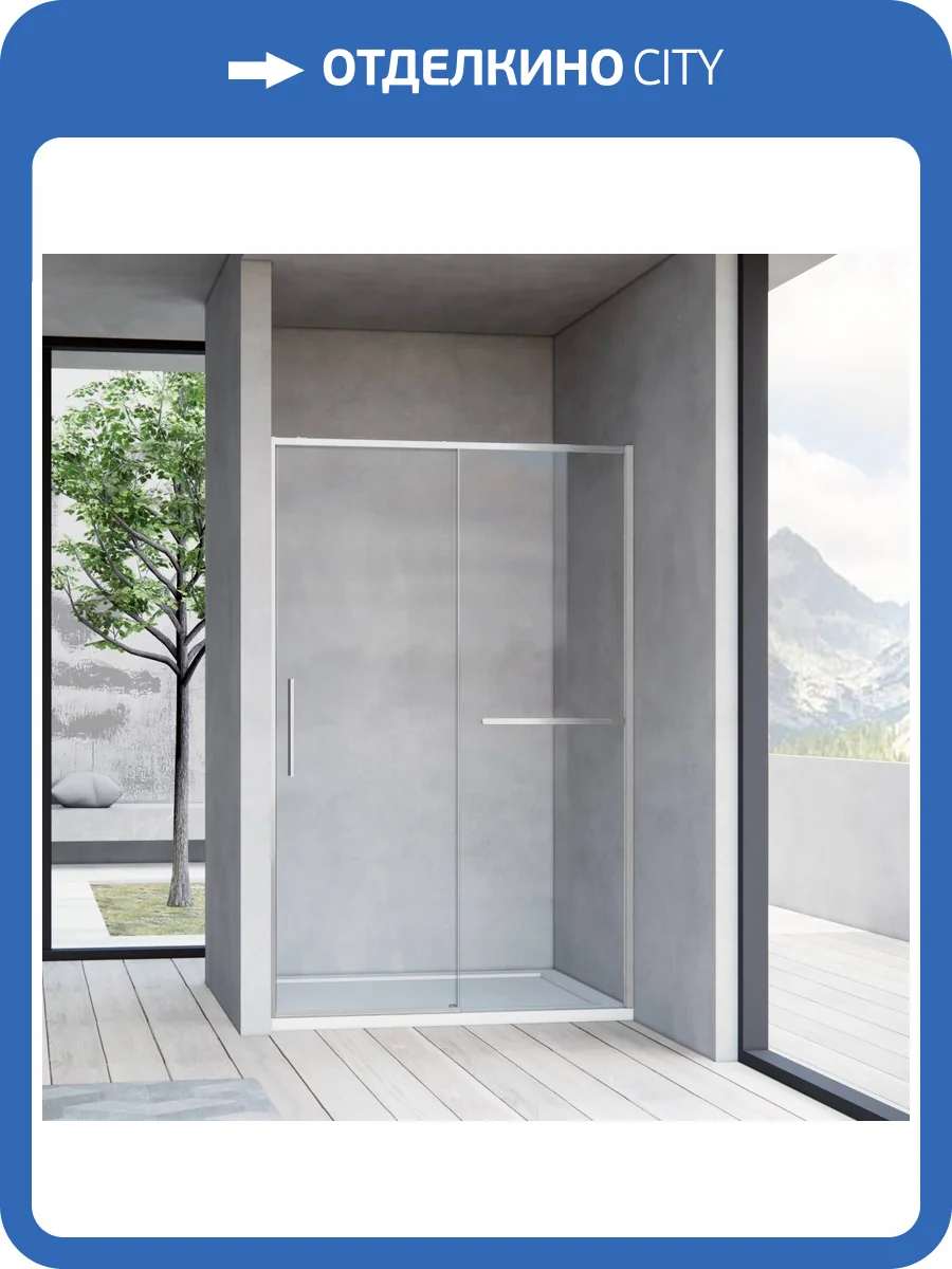 Душевая дверь в нишу Vincea Slim Soft VDS-1SS120CLBN профиль брашированный никель, стекло прозрачное, 120x200 фото 6