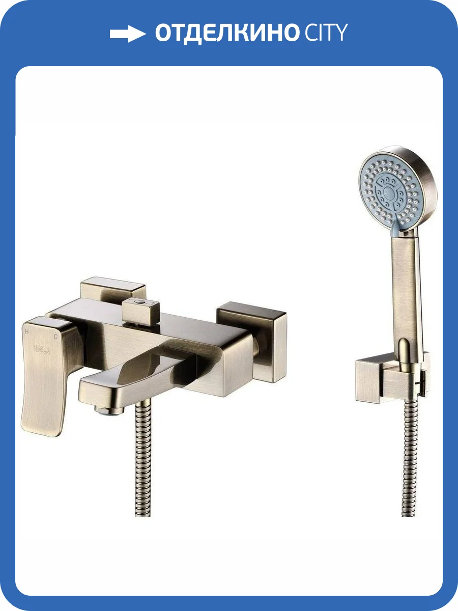 Смеситель для ванны Wasserkraft Exter 1601 светлая бронза фото 14