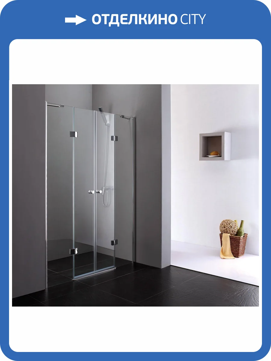 Душевая дверь в нишу Cezares VERONA-W-B-22-240-C-Cr профиль хром, стекло прозрачное, 240x195 фото 4
