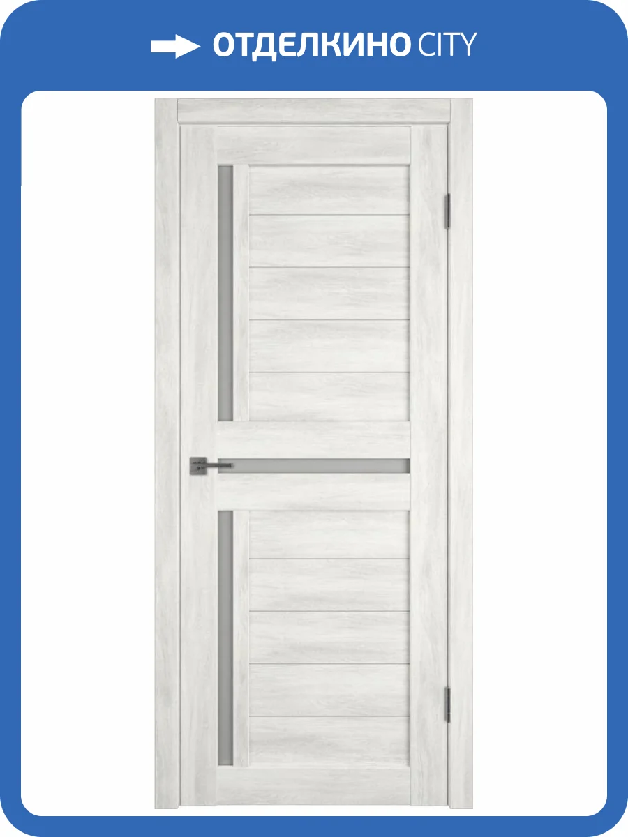 Межкомнатная дверь Владимирская Фабрика Дверей Atum 16 Nord Vellum стекло White Cloud 600x2000 фото 2