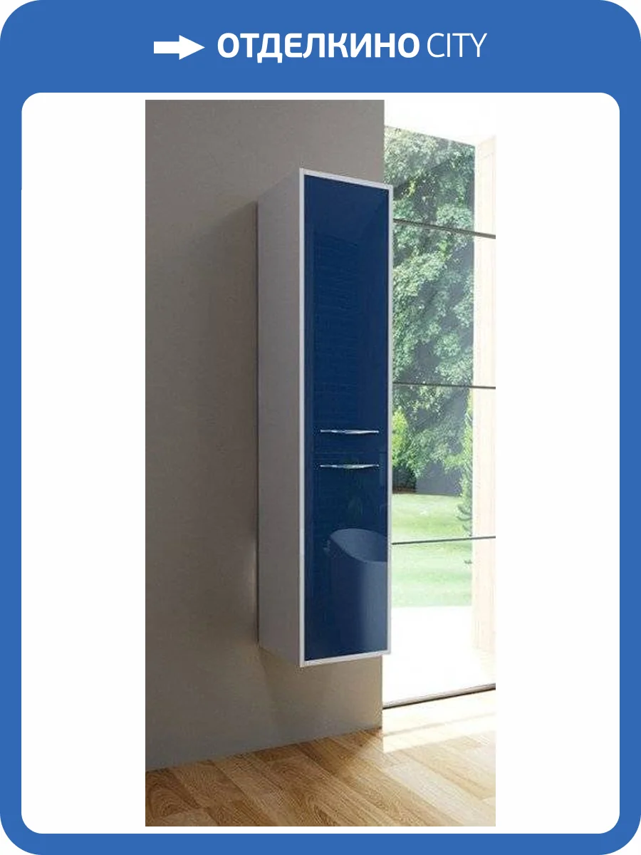 Шкаф-пенал Эстет Barcelona ФР-00003586 подвесной, левосторонний, 157x35 фото 2