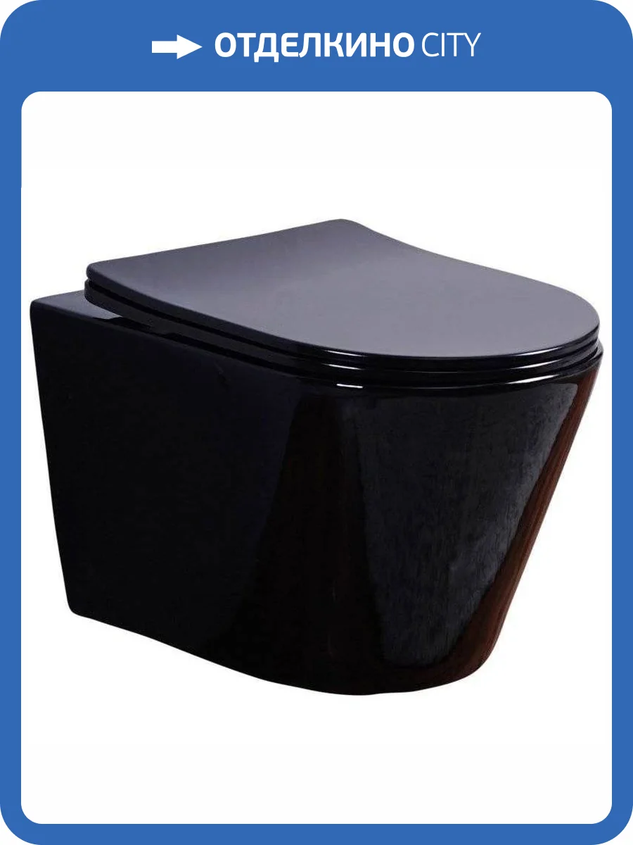 Унитаз подвесной Esbano Clavel ESUPCLAVB черный глянцевый фото 11