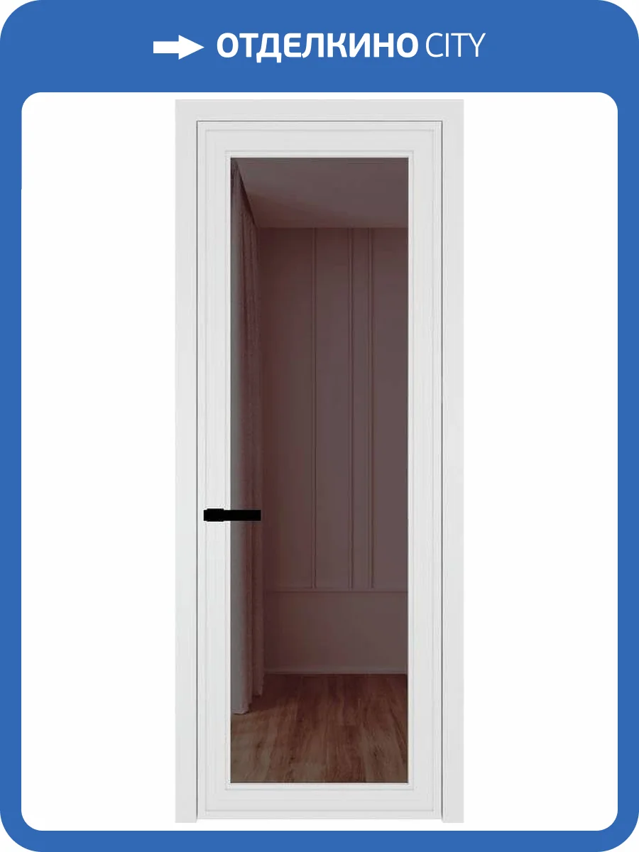 Межкомнатная дверь Profil Doors 1 AGP цвет профиля Вайт, стекло безопасное 6 мм золотистая бронза 800x2000 фото 2