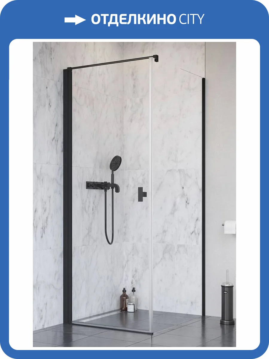 Душевая дверь Radaway Nes BLACK KDJ I front 90R 10022090-54-01R 90x200 черный прозрачное фото 2