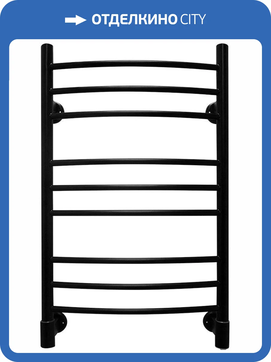 Полотенцесушитель электрический Energy Ergo 80x50 черный матовый фото 3