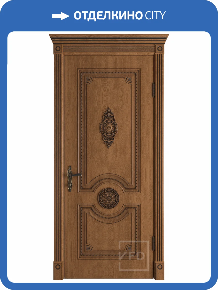 Межкомнатная дверь Владимирская Фабрика Дверей экошпон VFD Greta, глухая, Honey Classic PB 600x2000 фото 2