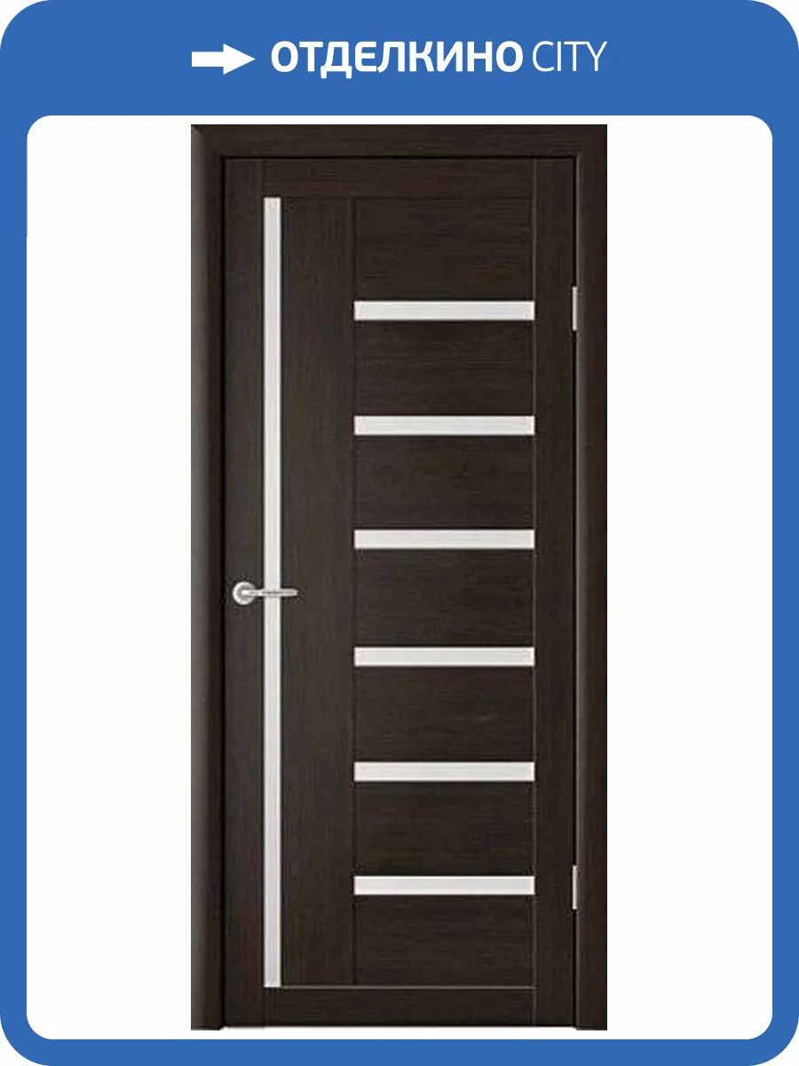 Межкомнатная дверь Albero Мегаполис Мадрид полотно Темный кипарис, стекло мателюкс 800x2000 фото 2