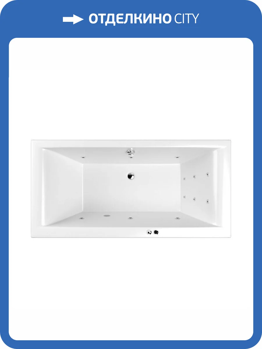 Акриловая ванна WHITECROSS Savia Duo LINE 0103.170080.100.LINE.CR 170x80 с гидромассажем, форсунки хром фото 8