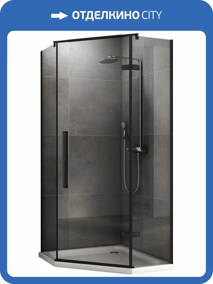 Душевой уголок Abber Ewiges Wasser AG05100B Черный фото 8
