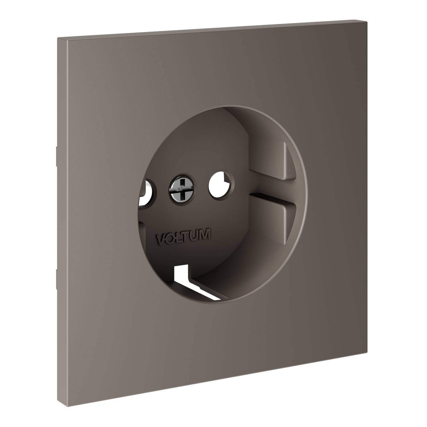 Лицевая панель для розетки с заземлением Voltum S70 VLS000614 капучино