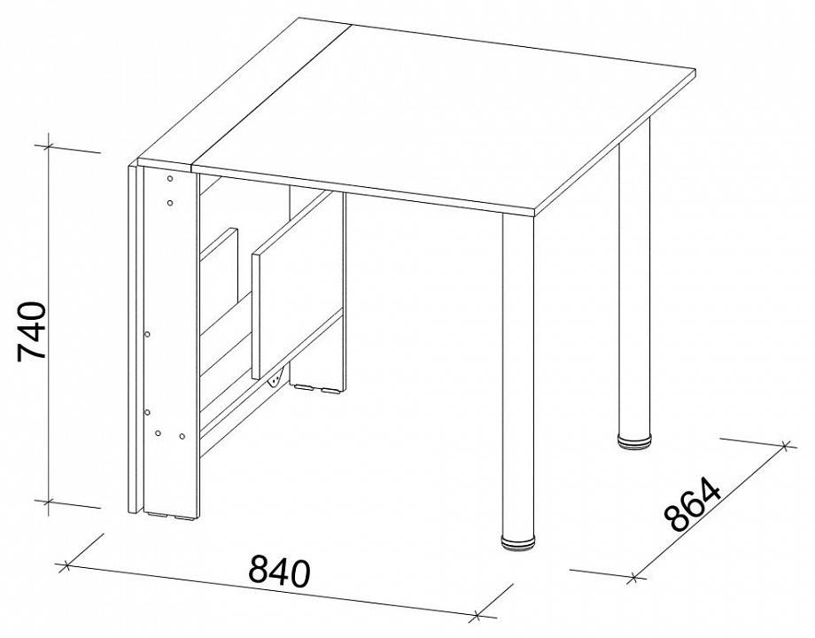 Стол-книжка МФ Jazz СТК 9М СТК-9М Дуб молочный фото 4