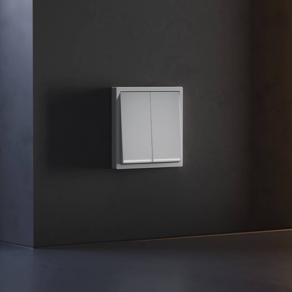 Клавиши для 2-клавишного выключателя с подсветкой Voltum S70 VLS000416 серый фото 4