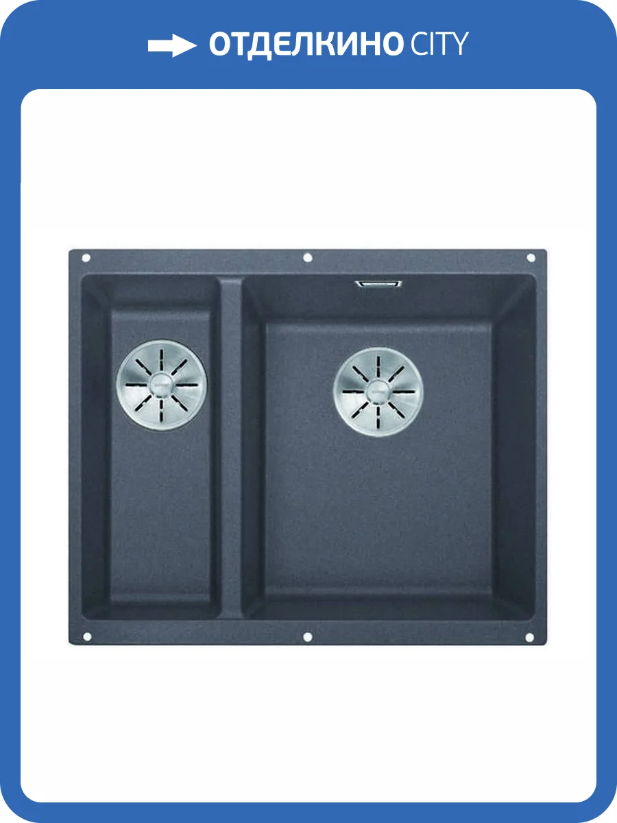 Мойка кухонная Blanco Subline 340/160-U 523559 темная скала фото 5