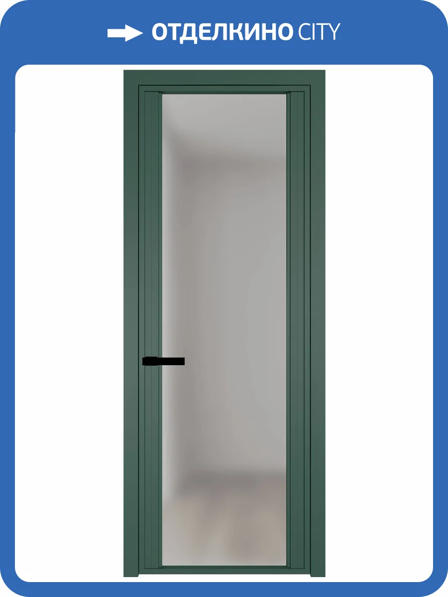 Межкомнатная дверь Profil Doors 2 AGP цвет профиля Зеленый воск, стекло безопасное 6 мм матовое 600x2000 фото 2