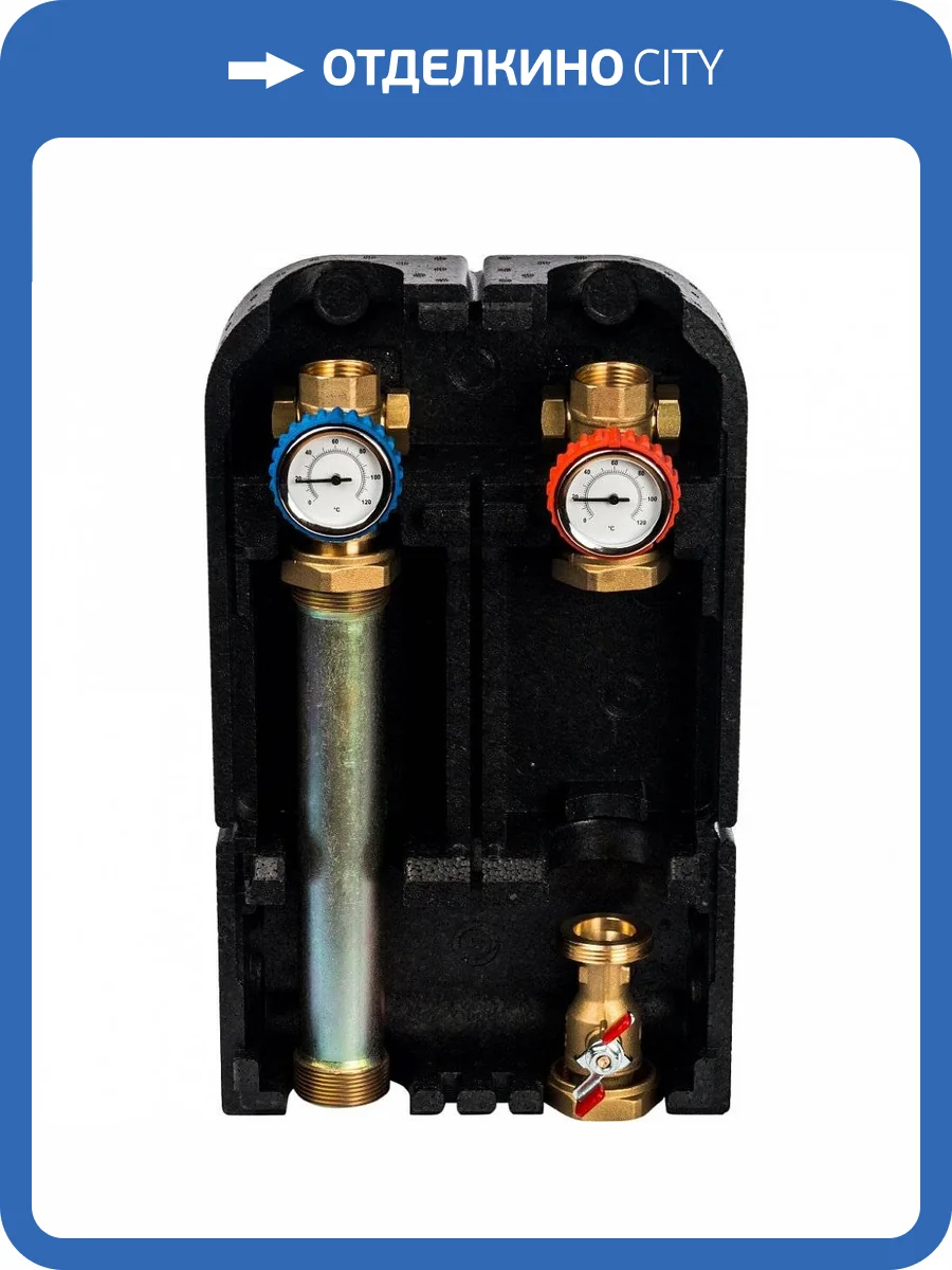 Насосная группа Stout с прямым контуром 1 без насоса в теплоизоляции, 35kW[DT10C], SDG-0001-002501 фото 2