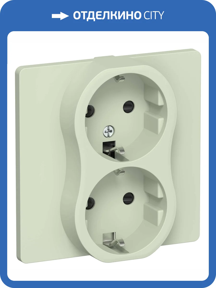 Розетка 2-местная с заземлением и шторками IEK Flite FI-R24C-16-1-K92 панг фото 2