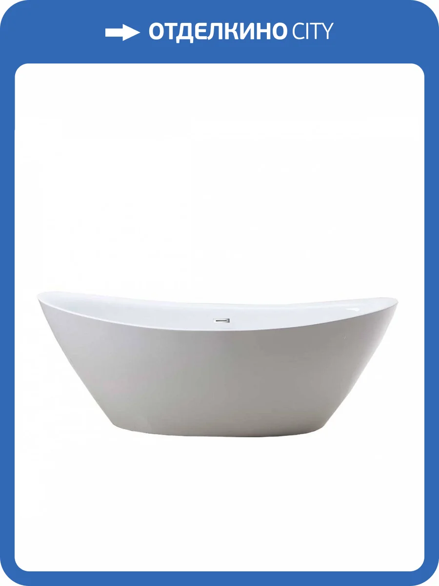 Акриловая ванна Vincea VBT-203 180x85 со сливом-переливом, хром фото 3
