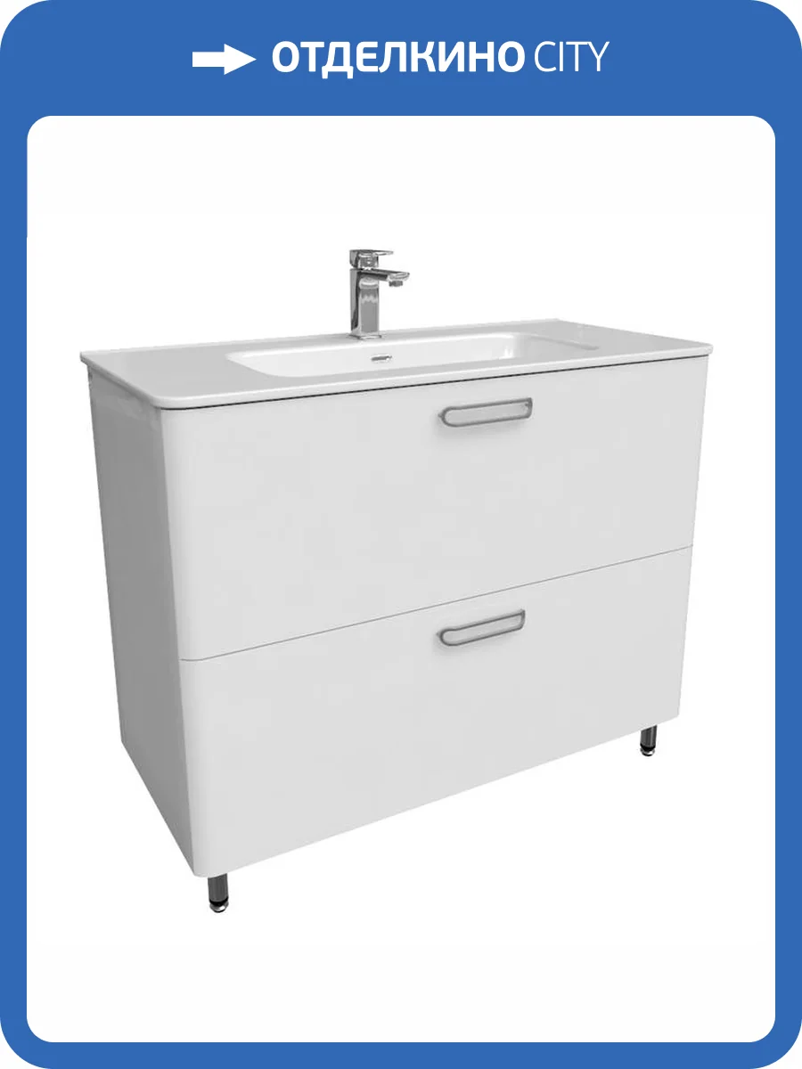 Тумба с раковиной Iddis Brick BRI10WFi95K белый фото 7