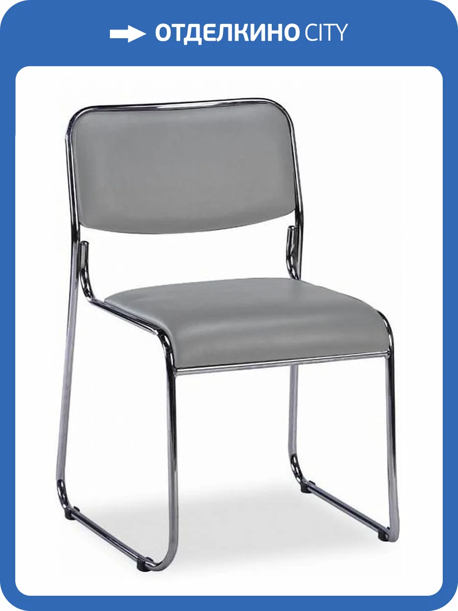 Стул Everprof Fix Chrome 15988, EP-Fix Chrome PU Grey Серый фото 2