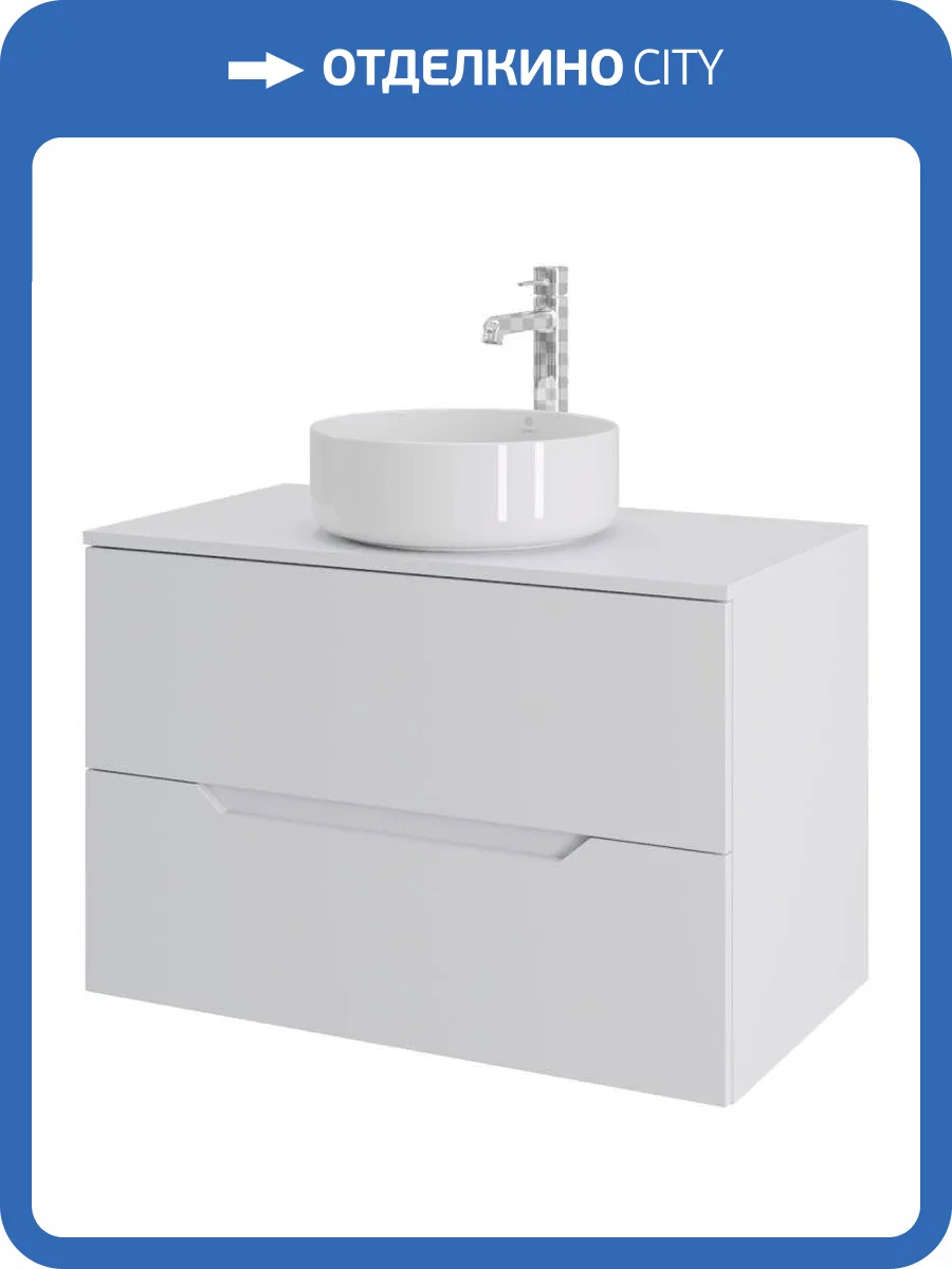 Тумба с раковиной Orange Лайн Li-80TuwMDF+B09-360W белая матовая, 80.5 см фото 9