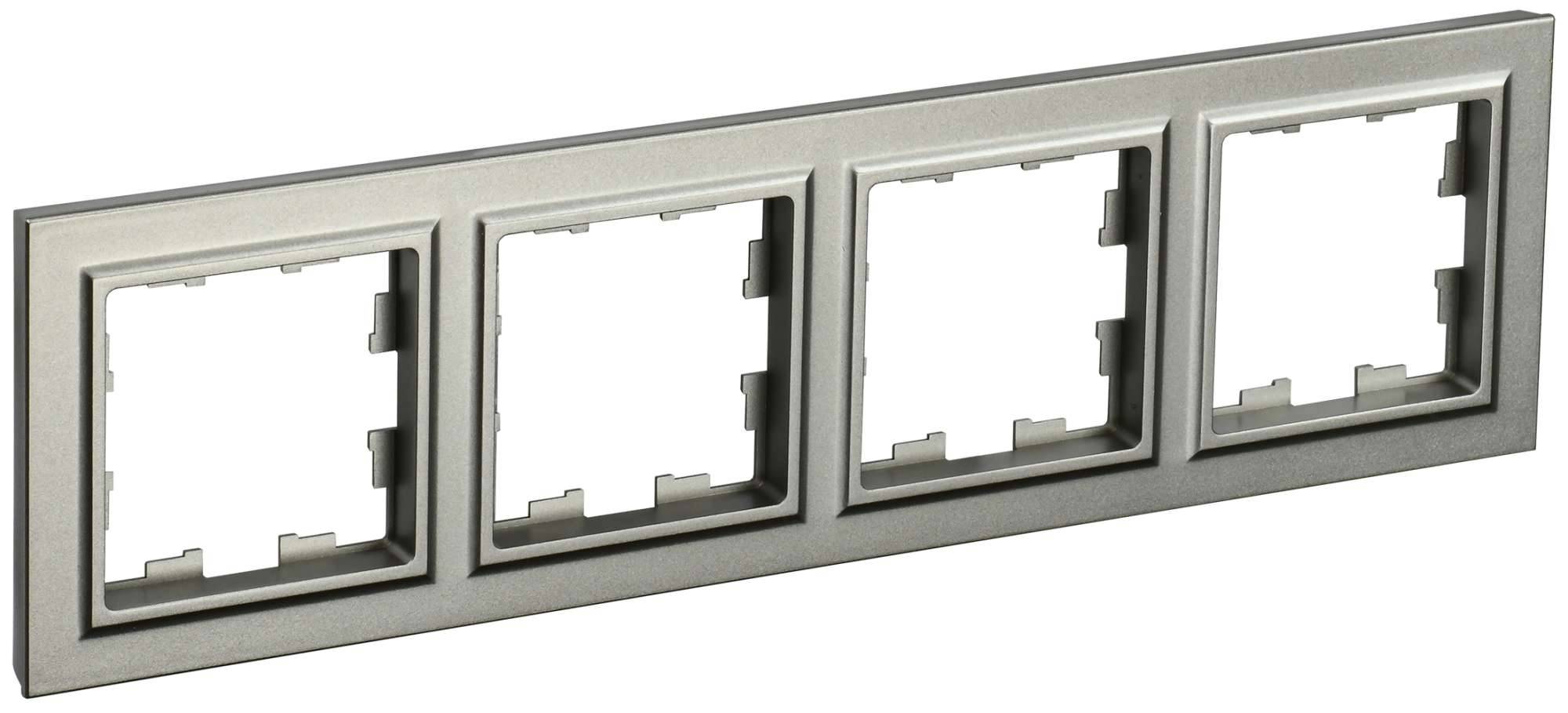 Рамка 4-постовая IEK Brite BR-M42-K37 шампань