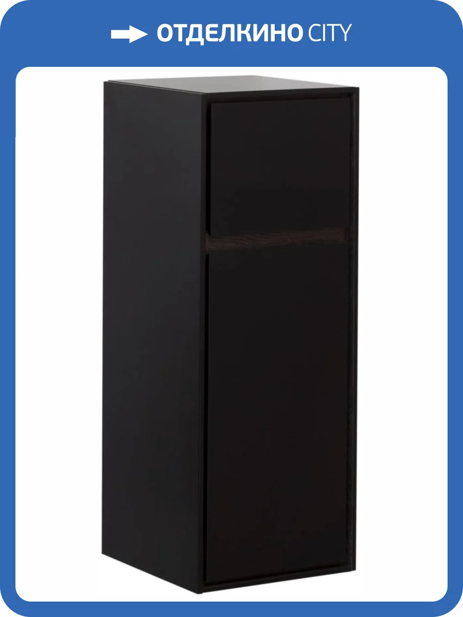 Шкаф-пенал Aquanet Милан 00306376 черный глянец фото 9