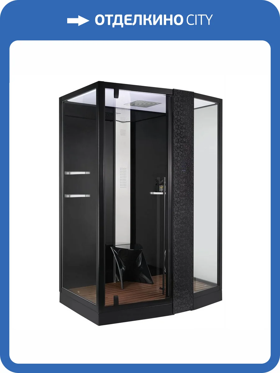 Душевая кабина Orans 89102RBLH черный, 150x100x220 фото 10