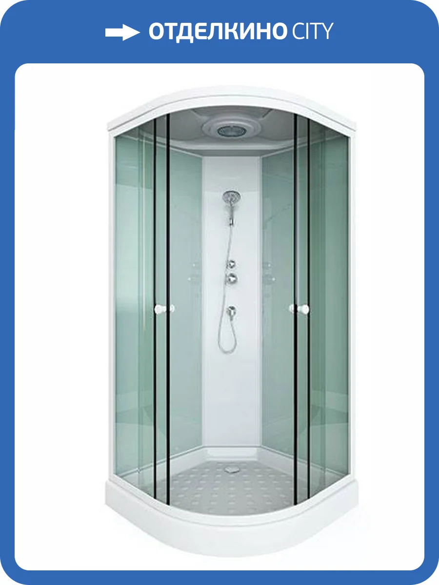 Душевая кабина Arcus Style S-30 80x80x215, фронтальные стекла - матовые фактурные, задние - белые матовые фото 3