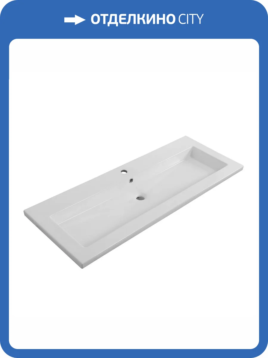 Раковина Cezares CZR-8070-120 120 см, белая глянцевая фото 7