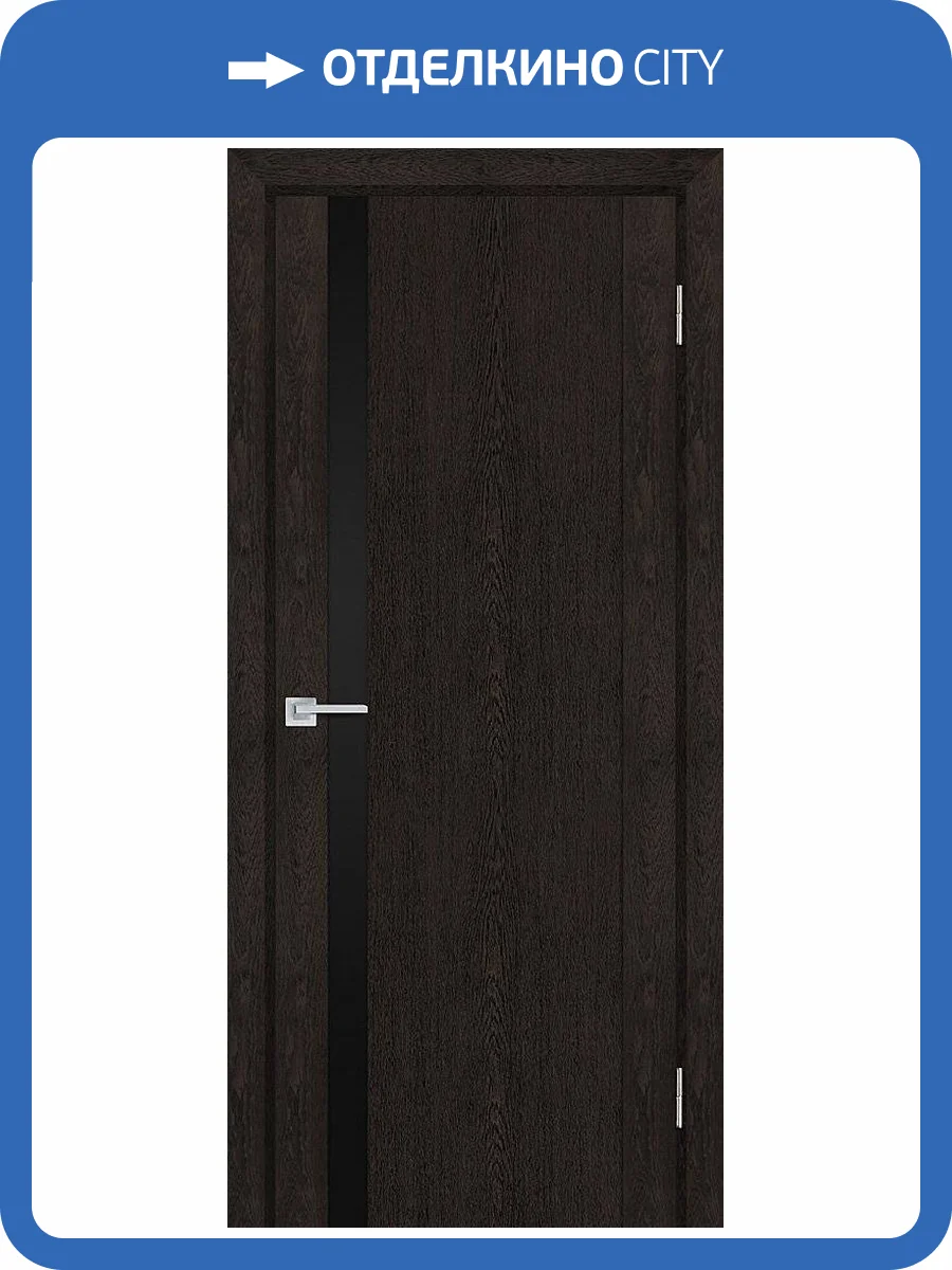 Межкомнатная дверь Profilo Porte экошпон PSN-10, остеклённая, фреско антико, лакобель черный 600x1900 фото 2