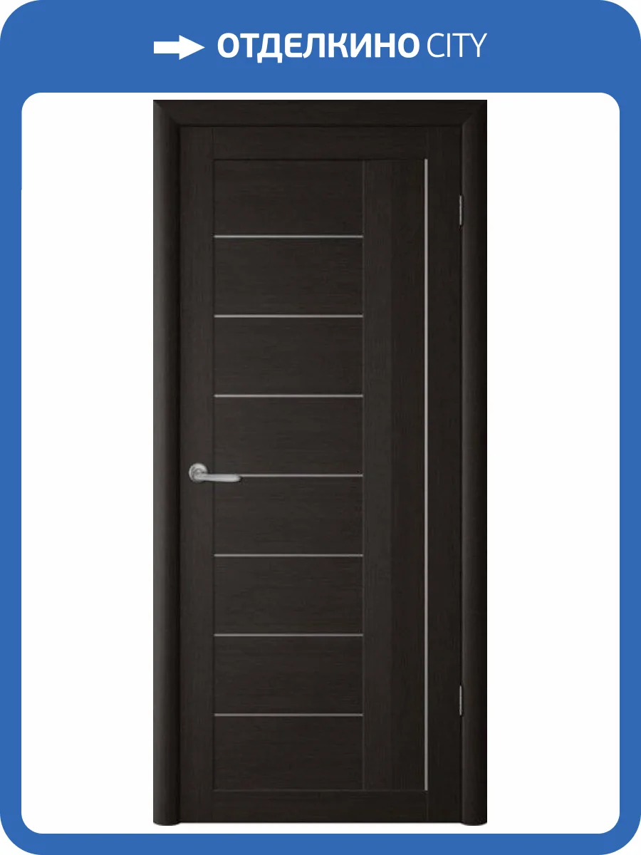 Межкомнатная дверь Albero Марсель остеклённая тёмный кипарис мателюкс 600x2000 фото 2