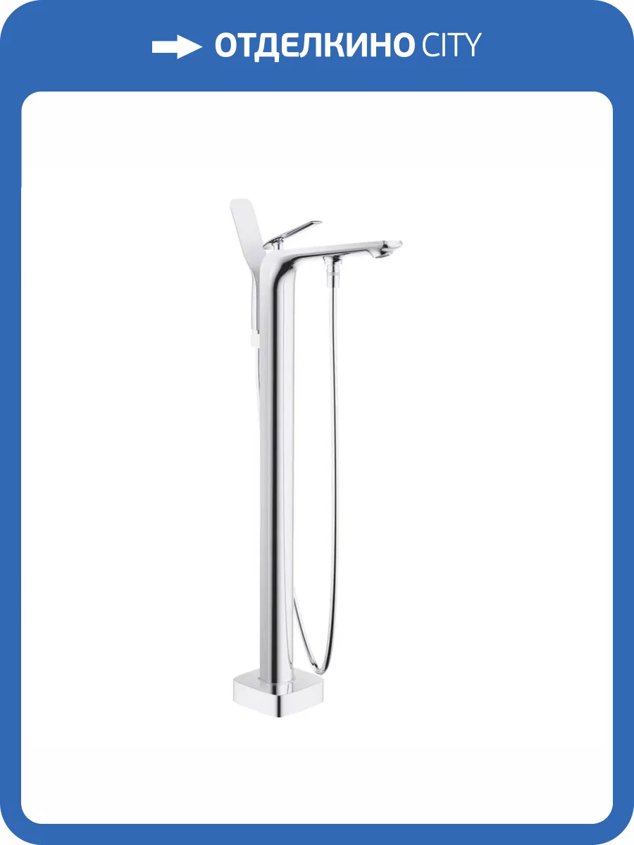 Смеситель для ванны Rose R1322 напольный, хром фото 3