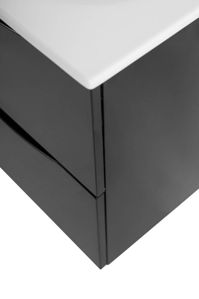 Тумба с раковиной BelBagno MARINO-CER-MINI 60 Nero Lucido фото 6