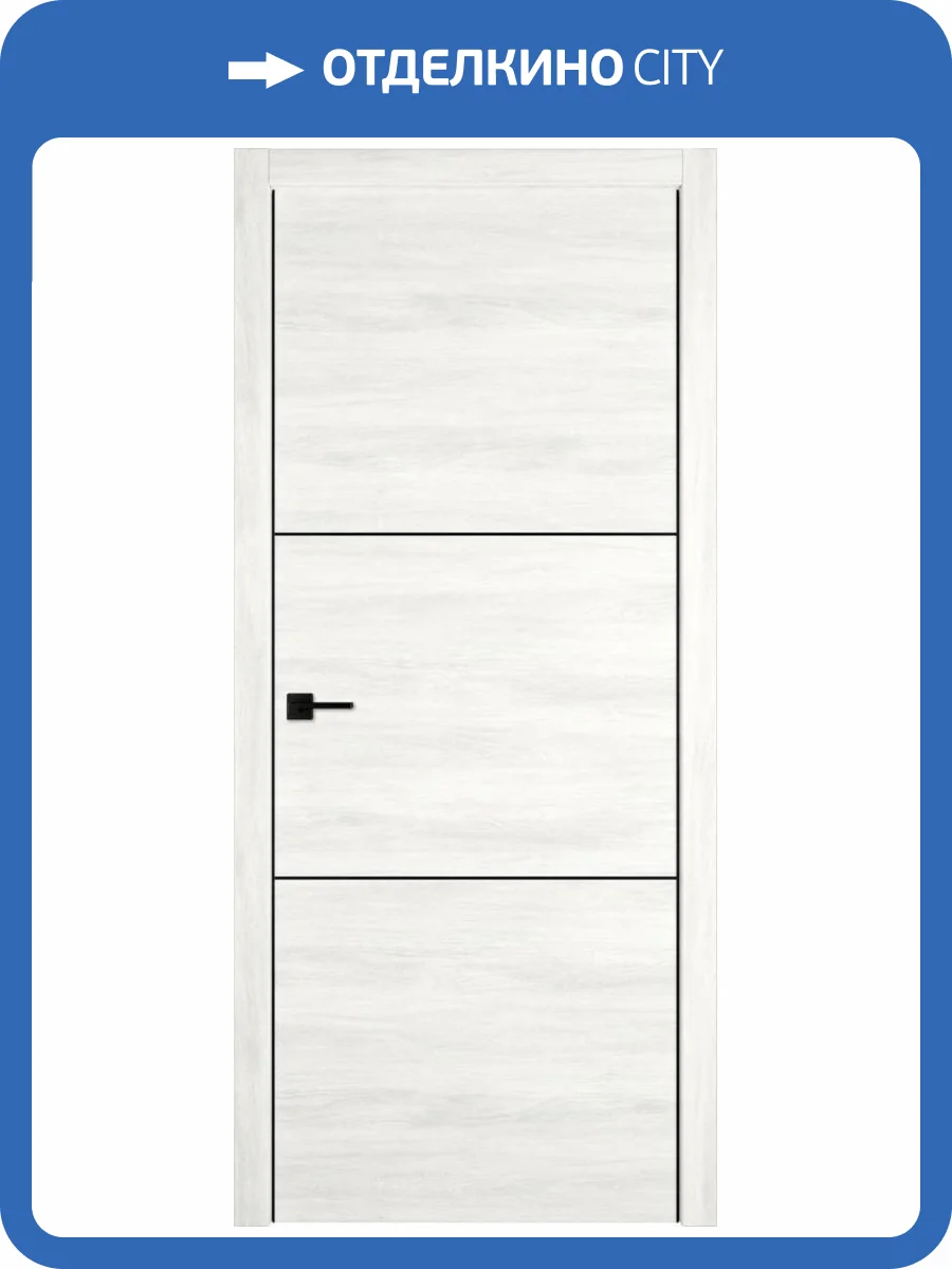 Межкомнатная дверь Владимирская Фабрика Дверей Urban 2 Nord Vellum Black Mould BE 800x2000 фото 2
