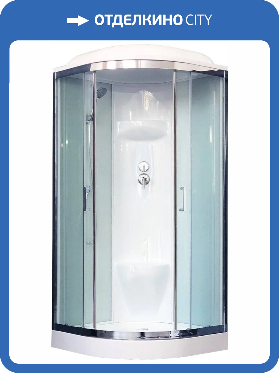 Душевая кабина Royal Bath RB 90HK6-WT-CH с низким поддоном, с сиденьем фото 6