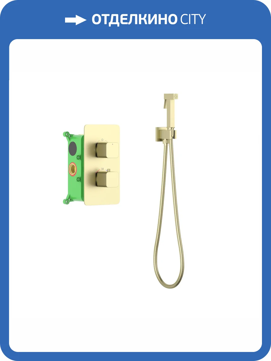 Гигиенический душ Timo Petruma 5089/17SM золотой матовый, с термостатом фото 3