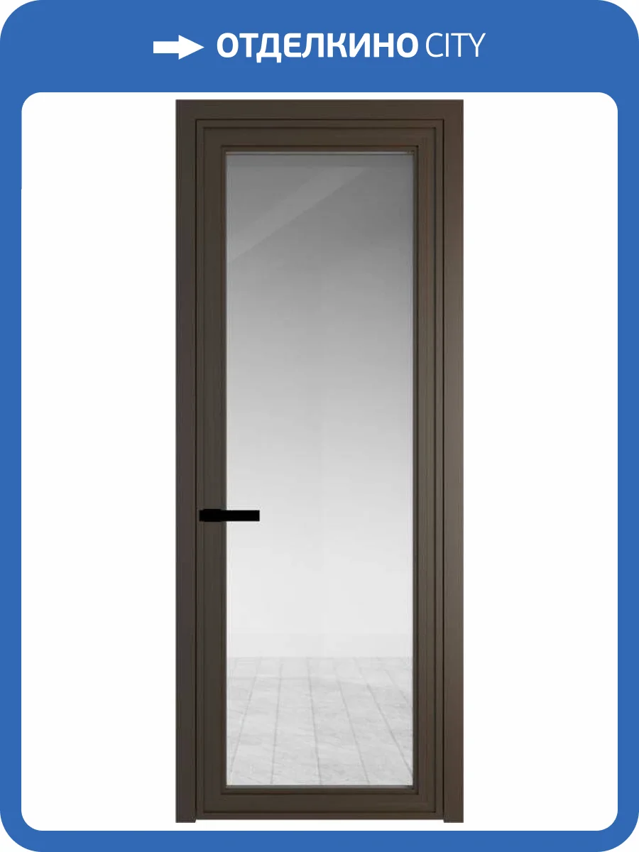 Межкомнатная дверь Profil Doors 1 AGP цвет профиля Деорэ, стекло безопасное 6 мм прозрачное 800x2000 фото 2