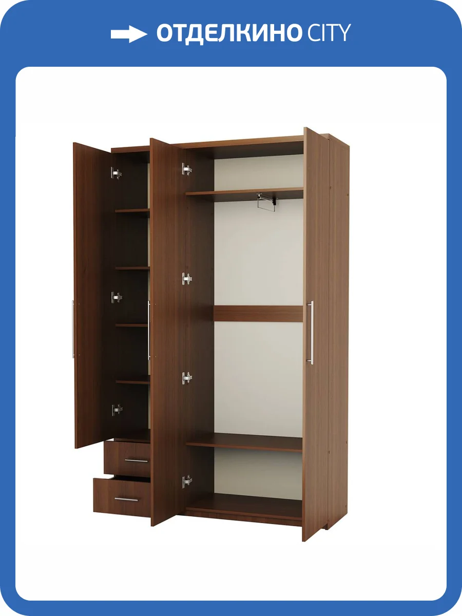 Шкаф Шарм-Дизайн Мелодия МКЯ-32/1 1901022206, орех фото 4