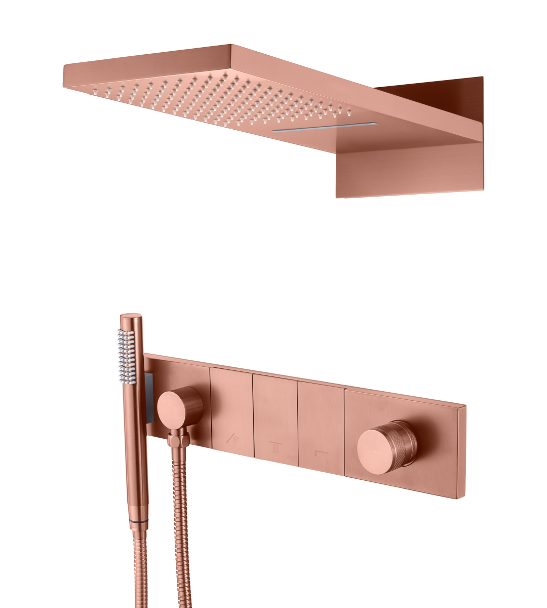 Душевой комплект Boheme Zodiac 132-CB трехпозиционная, Copper Brushed