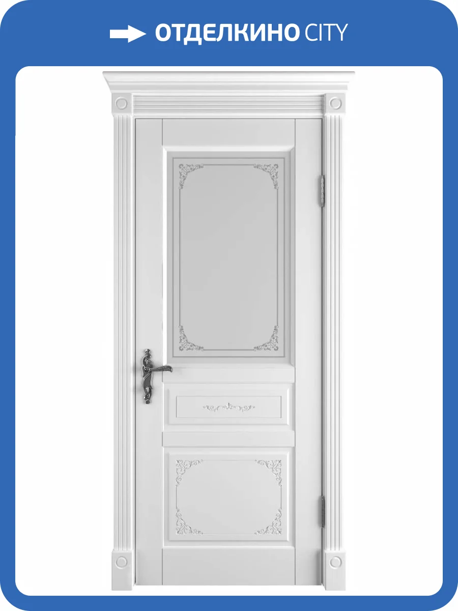 Межкомнатная дверь Владимирская Фабрика Дверей Afina Polar стекло Art Cloud 900x2000 фото 2