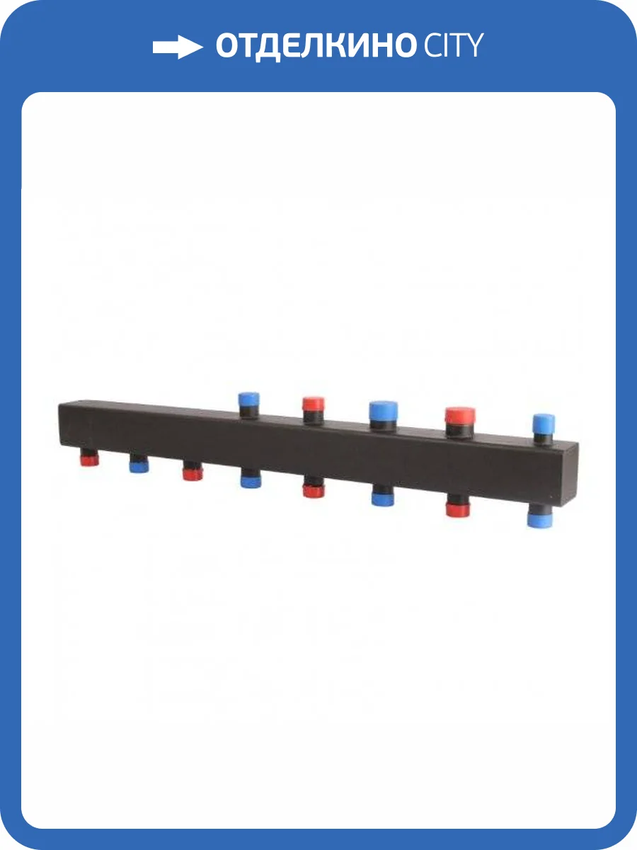 Стальной распределительный коллектор Rommer 4(5) отопительных контура 1 х 1 1/4 фото 5